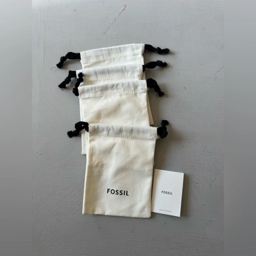 NWT Fossil Small Canvas Bags Set x4